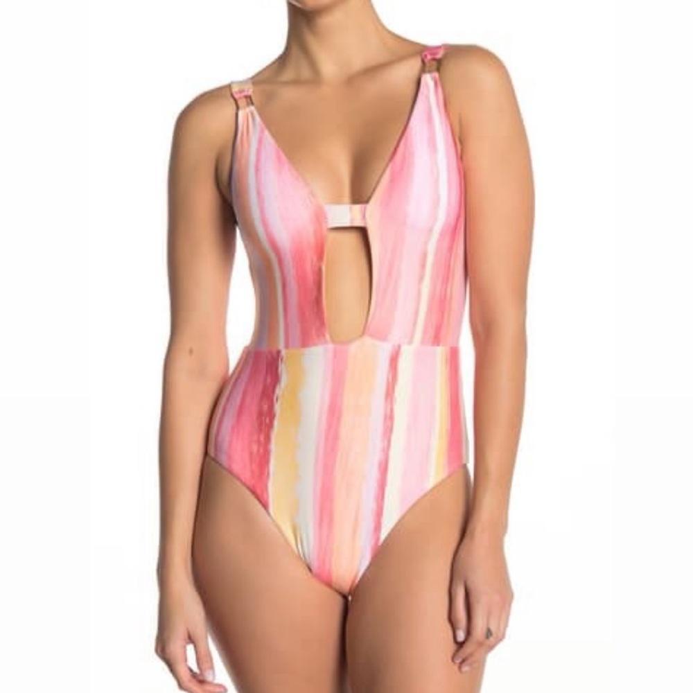 BECCA Cabana Stripe One-Piece Swimsuit